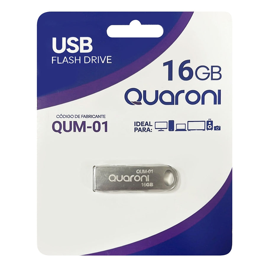 MEMORIA QUARONI 16GB USB METALICA USB 2.0 COMPATIBLE CON ANDROID/WINDOWS/MAC MEMORIA QUARONI 16GB USB METALICA USB 2.0 COMPATIBLE CON ANDROID/WINDOWS/MAC